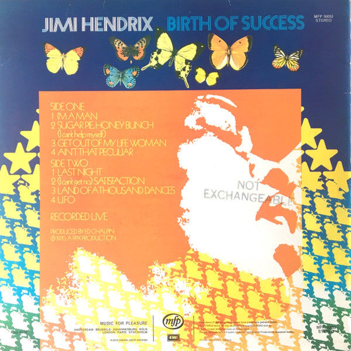 Jimi Hendrix Birth Of Success 1973 Genre: Rock, Blues Style: Blues Rock, Psychedelic Rock (Vinyl)