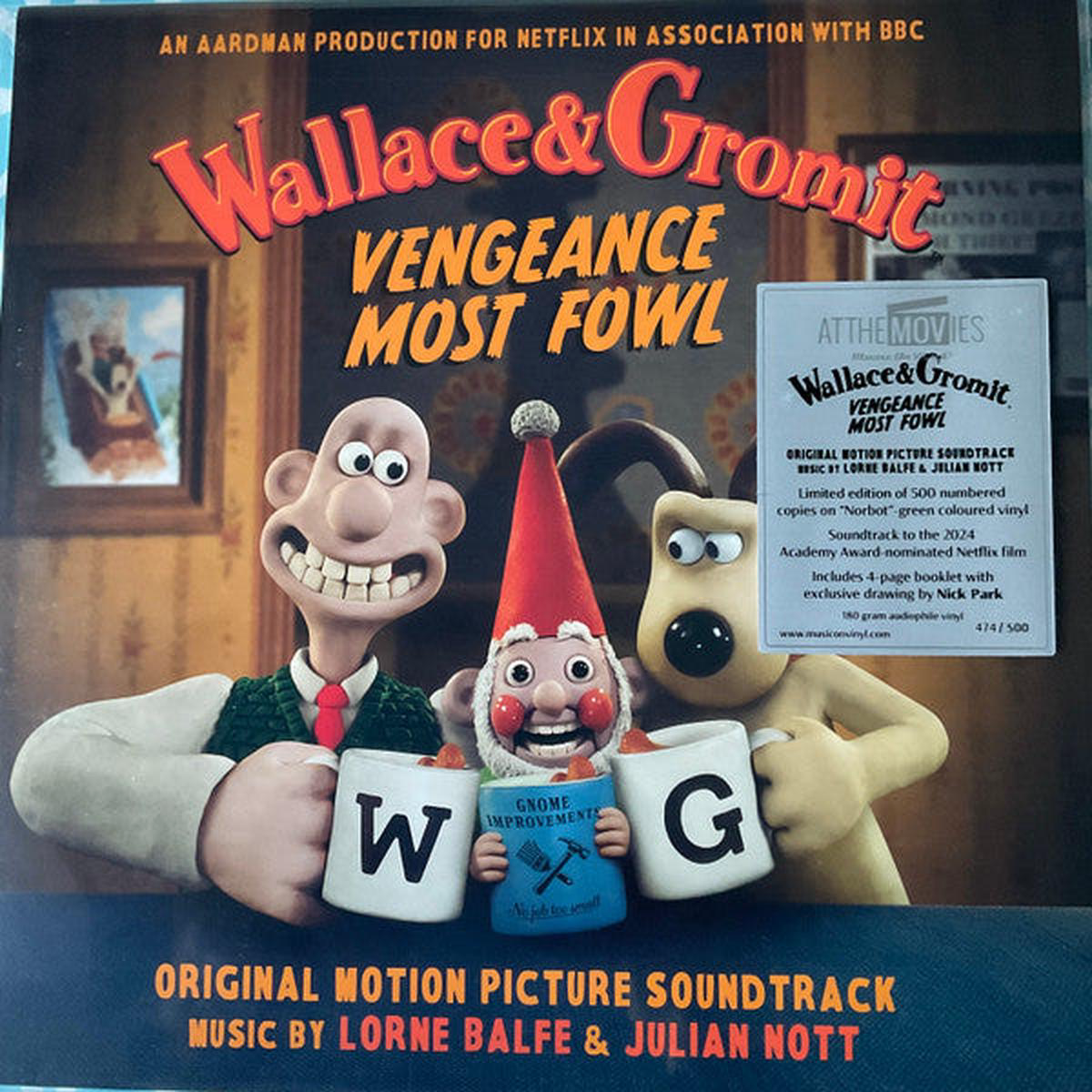 WALLACE 038 GROMIT VENGEANCE MOST FOWL 8211 SOUNDTRACK NORBOT GREEN (180-GRAM) 8211 LP