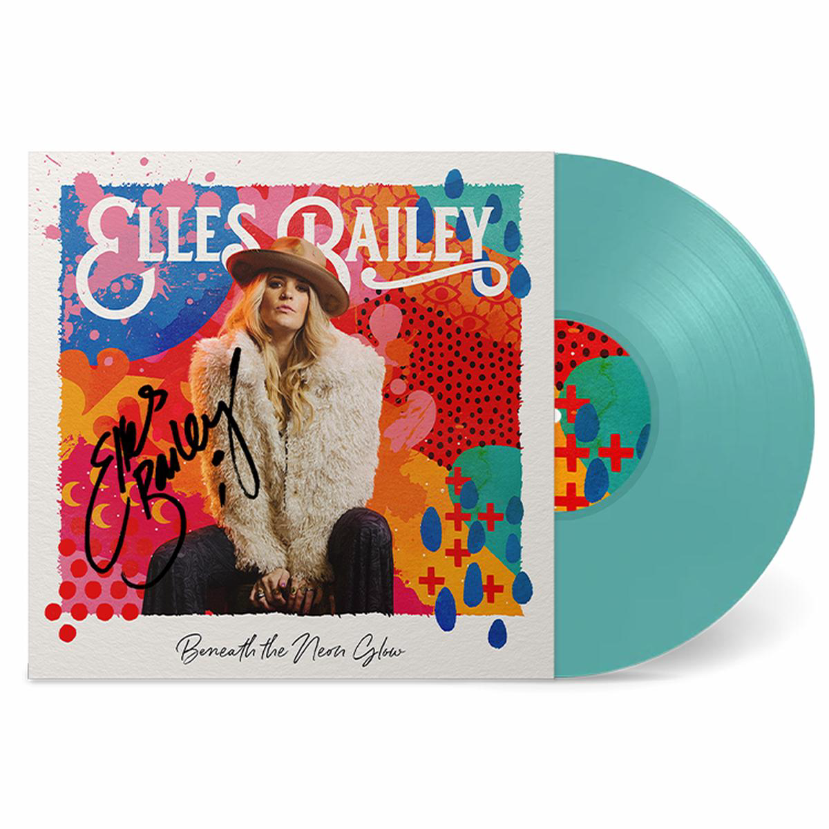 Beneath The Neon Glow Exclusive Signed Blue Vinyl LP