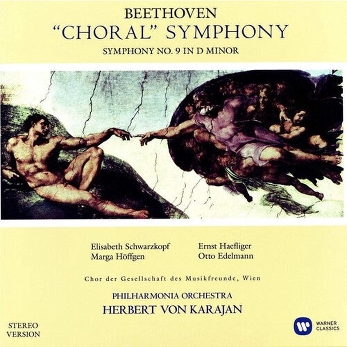 BEETHOVEN: SYMPHONY NO. 9 (STEREO VERSION) – PHILHARMONIA ORCHESTRA, HERBERT VON KARAJAN (2 LPS)